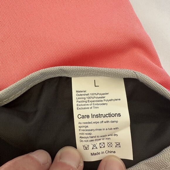 Dog Life Vest Jacket Size L Pink Alligator Adjustable Straps Handle Leash Ring - Picture 10 of 12